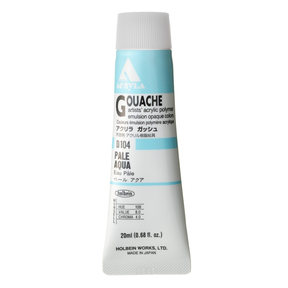 Pale Aqua 20ml Holbein Acrylic Gouache Tube D104
