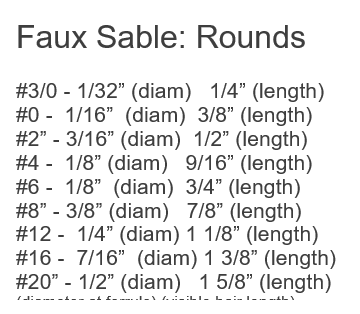 ROUND Faux Sable FM Dynasty Brushes