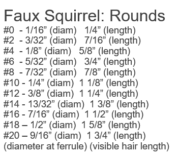 ROUND Faux Squirrel FM Dynasty Brushes