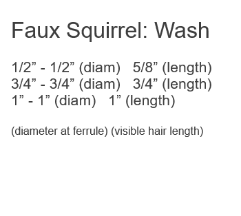 FLAT Faux Squirrel FM Dynasty Brushes