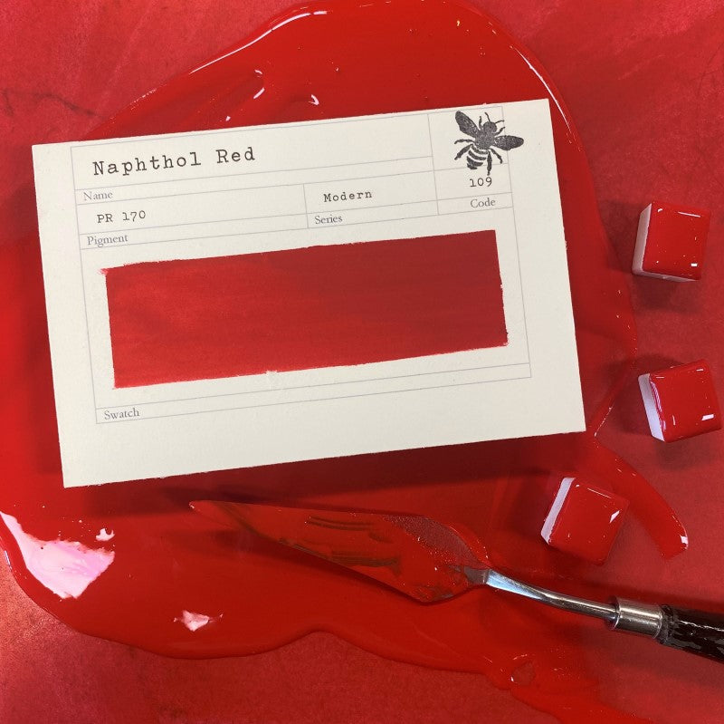 Naphthol Red Half Pan Gouache: Stoneground Paint Co.