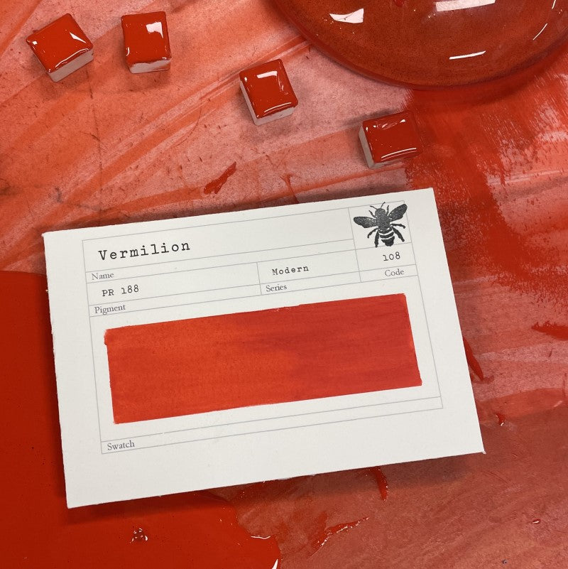 Vermillion Half Pan Gouache: Stoneground Paint Co.
