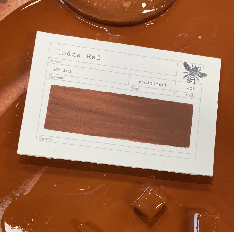 India Red Half Pan Gouache: Stoneground Paint Co.