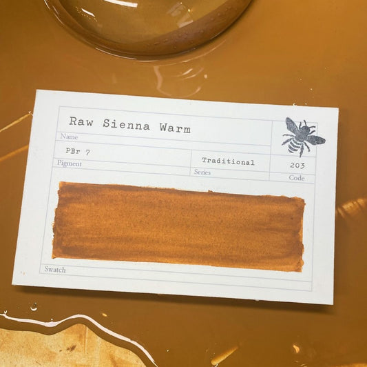 Raw Sienna Warm Half Pan Gouache: Stoneground Paint Co.