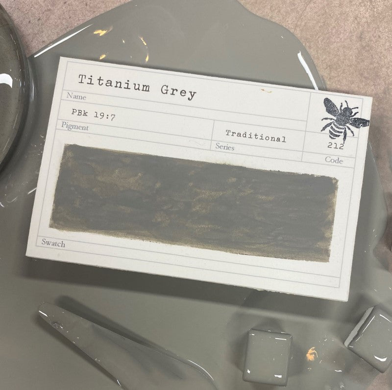Titanium Grey Half Pan Gouache: Stoneground Paint Co.
