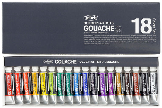 Holbein Artists' Gouache: 18 Color Set