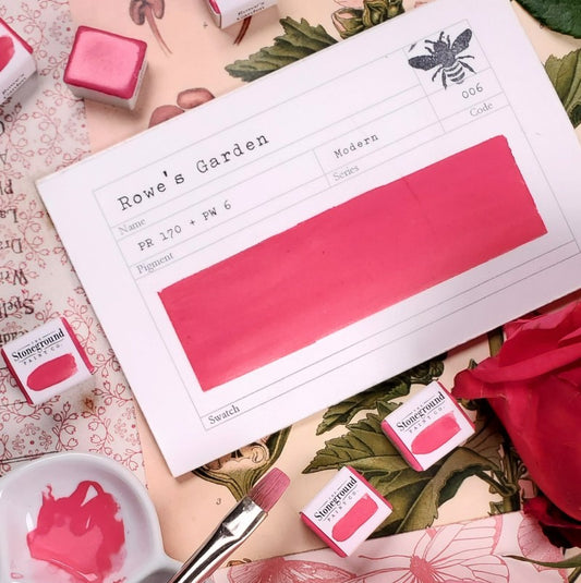 Rowe's Garden Half Pan Gouache: Stoneground Paint Co.