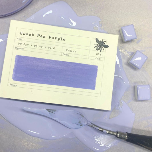 Sweet Pea Purple Half Pan Gouache: Stoneground Paint Co.