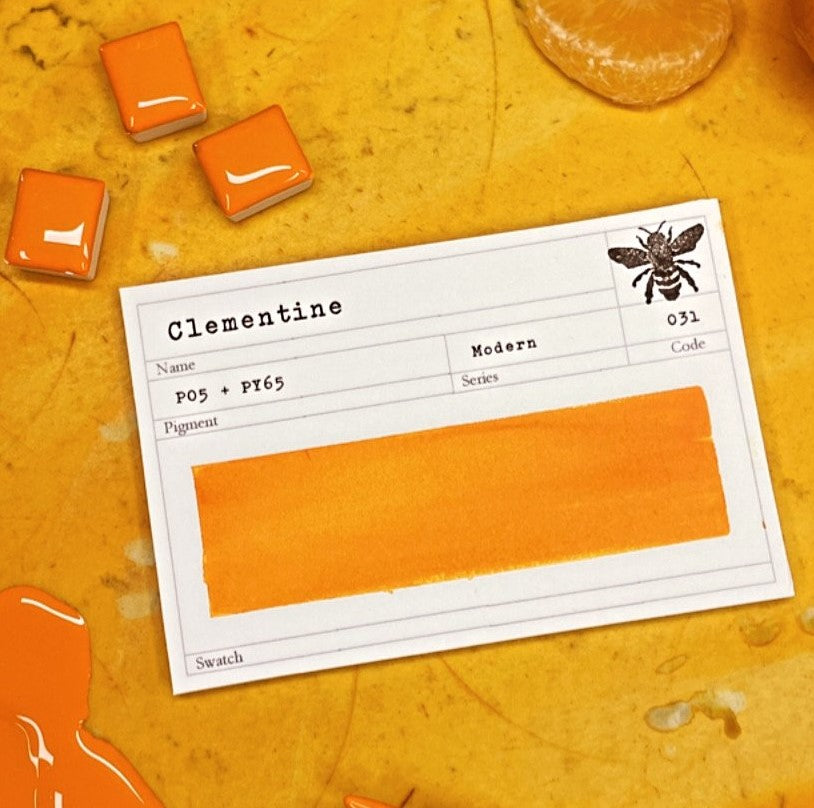 Clementine Half Pan Gouache: Stoneground Paint Co.