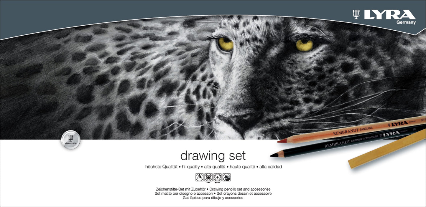 47 Piece Lyra Drawing Set in Wood Box L2054001