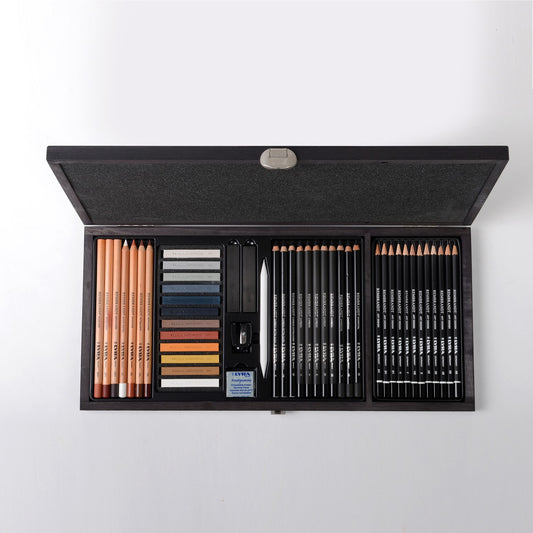 47 Piece Lyra Drawing Set in Wood Box L2054001