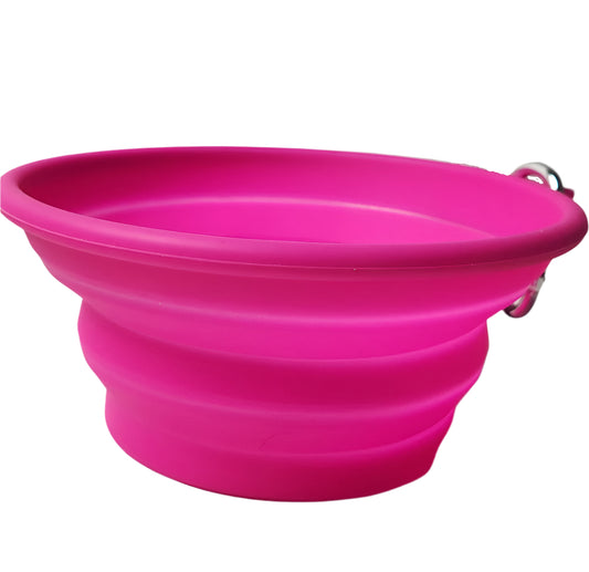 Silicone Magenta Collapsible Water Bowl 1200ml #9053