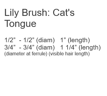 CAT'S TONGUE Water Lily Short-handled FM Dynasty Brush