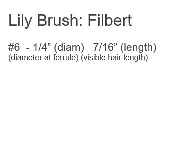 FILBERT Water Lily Short-handled FM Dynasty Brush