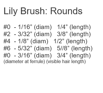 ROUND Water Lily Short-handled FM Dynasty Brush