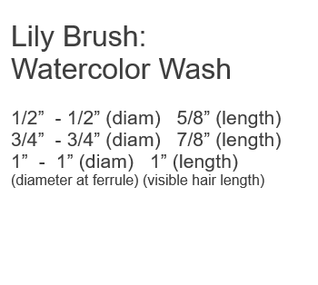 WATERCOLOR FLAT Water Lily Short-handled FM Dynasty Brush