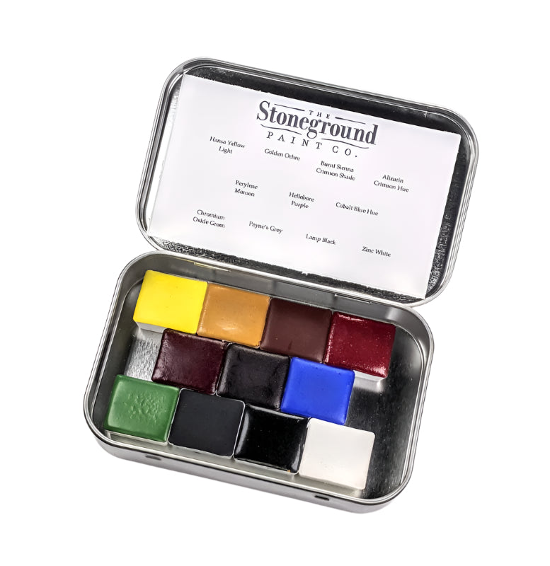 Mint Gardener 11 Workbook Stoneground Paint Co. Metal Half Pan Palette