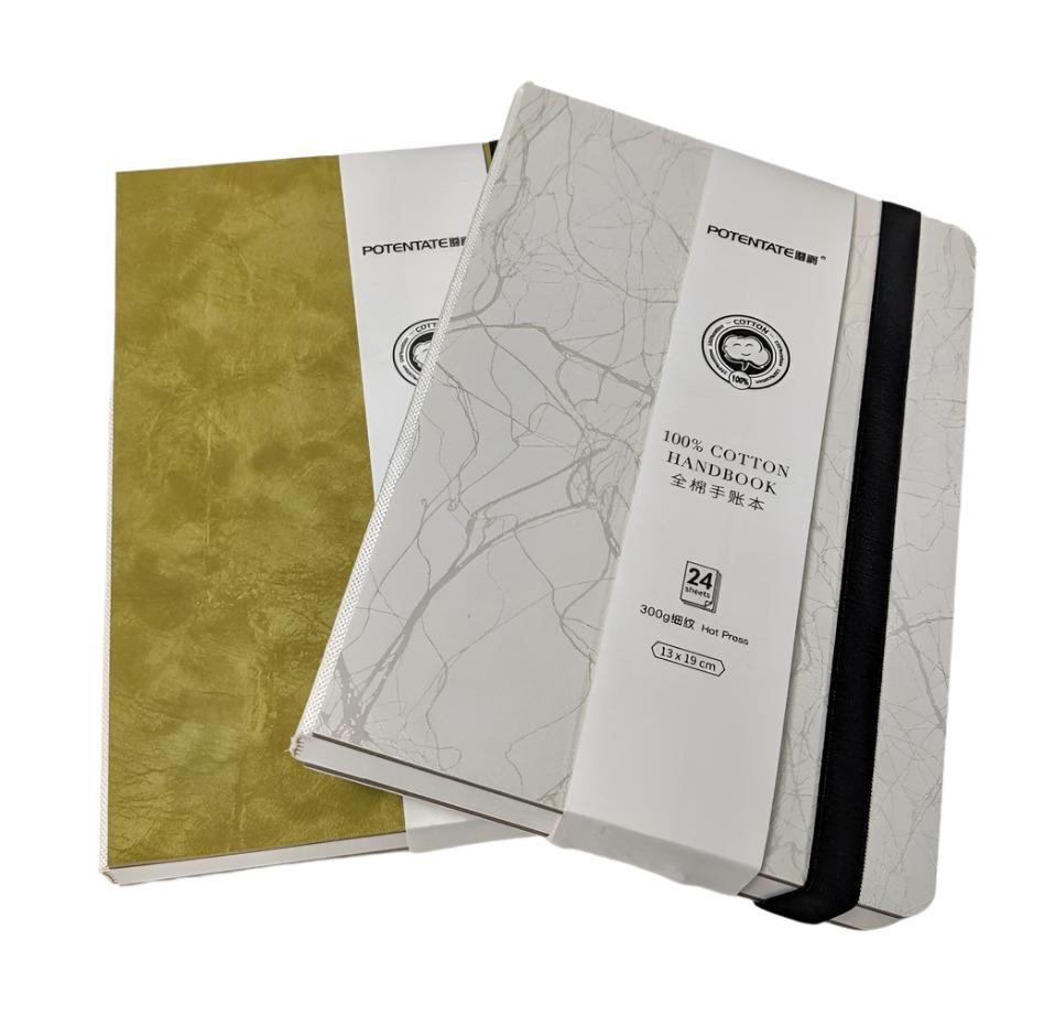 100% Cotton Hot-Press Handbook 13x19cm - White Cover