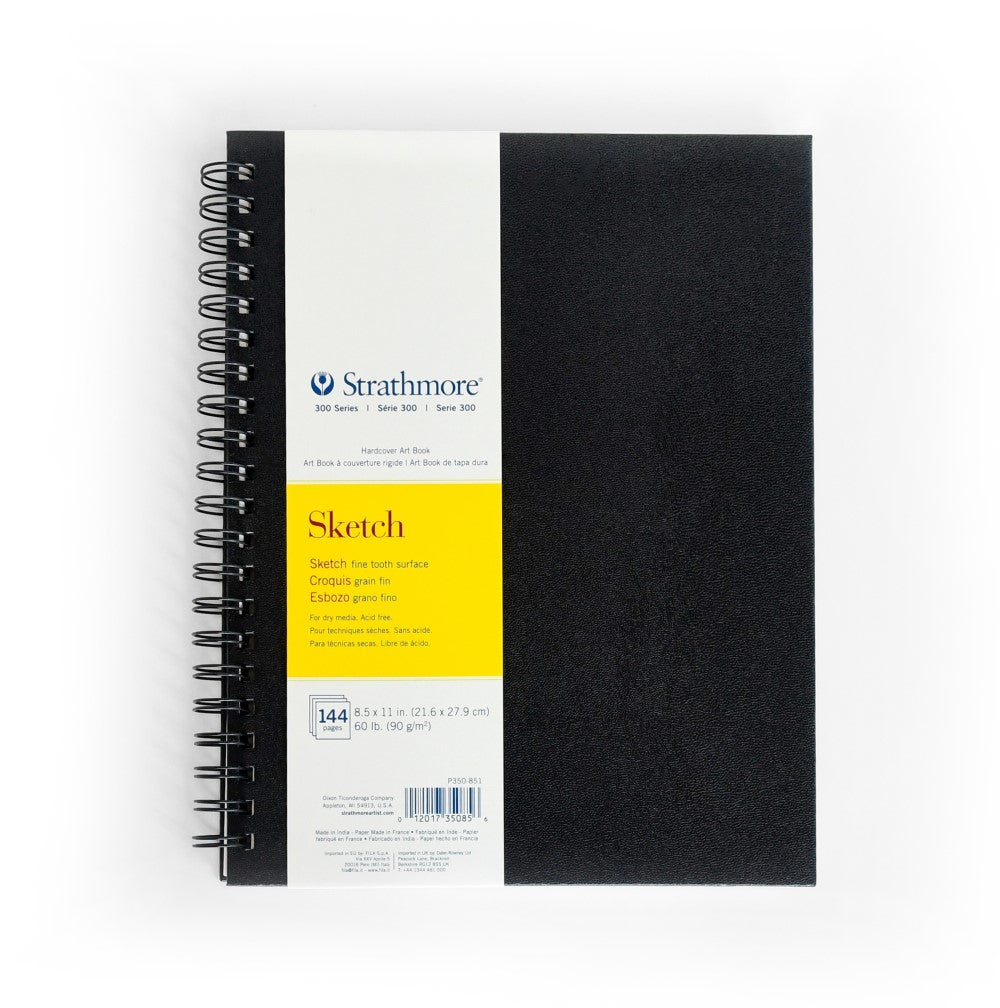 300 Series 8.5"x 11" Hardcover Wirebound Sketch Art Book 72 sheets