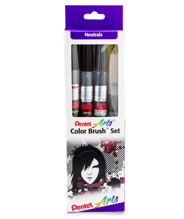 Pentel Color Brush 'Neutrals' Set