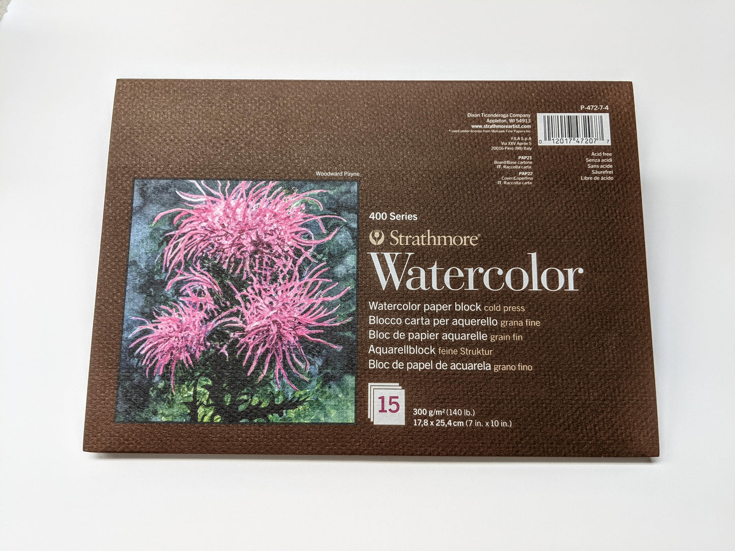 Strathmore Watercolor Block 7"x10": 140lb cold-pressed paper 15sht