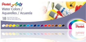 Pentel Watercolor Set: 18 Tubes
