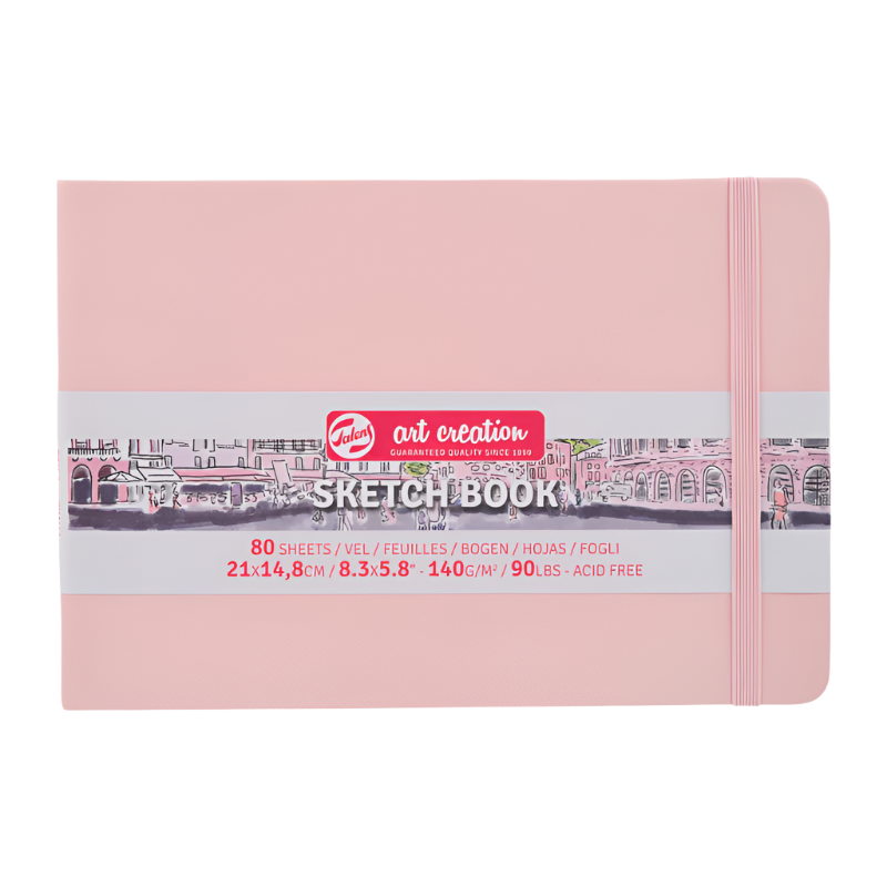 Talens Art Creation Sketchbook - Pastel Pink 5.8" x 8.3" Landscape