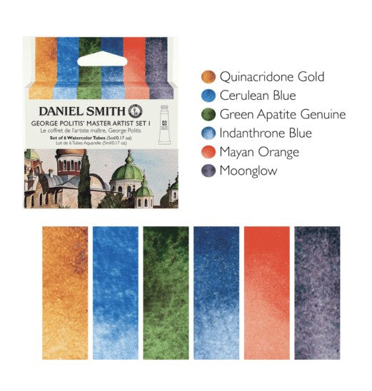 George Politis’ Master Artist Set 1 – Daniel Smith watercolors (6 tube)