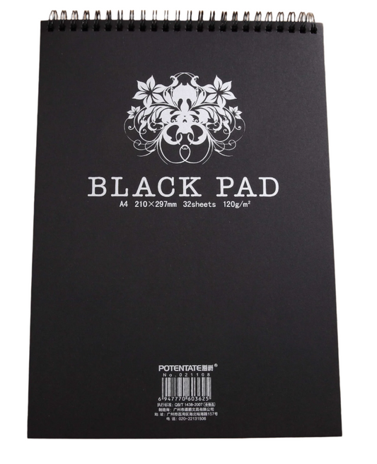 Black Paper Sketchbook A5 - 64pages