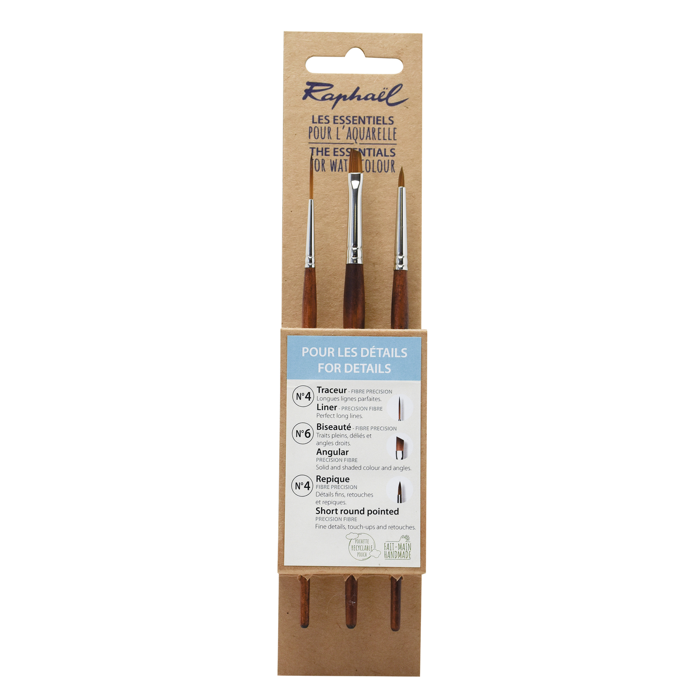 Raphael "For Details" Essential Brush Set/3 Brushes
