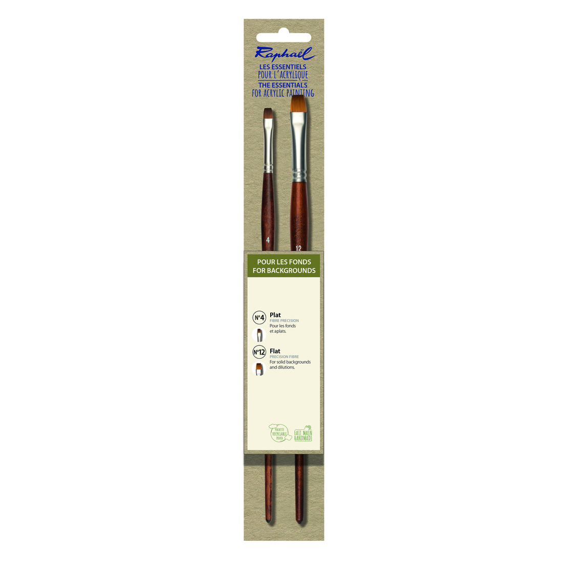 Raphael "Flat" Essential Brush Set/2 Brushes