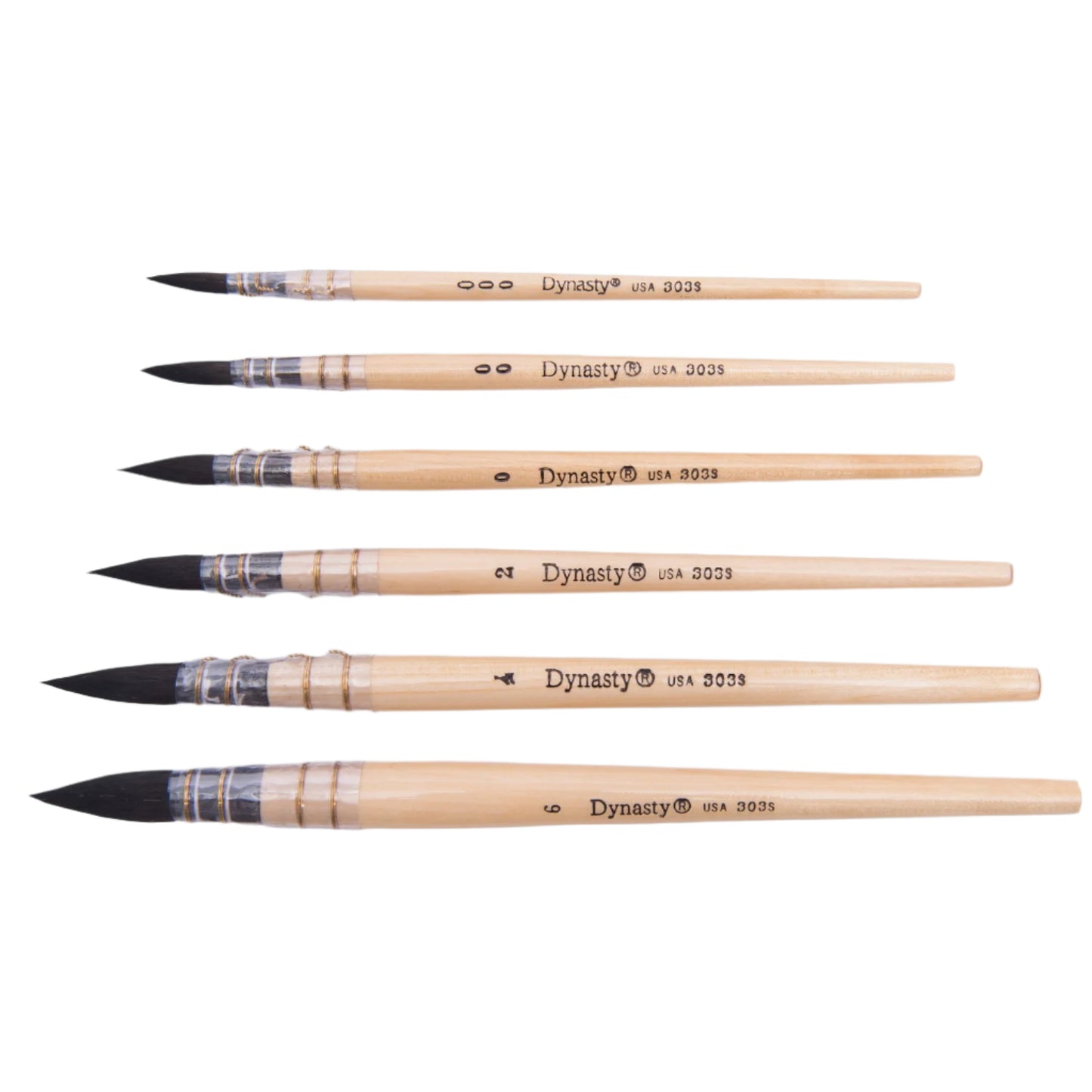 Dynasty Pure/Blended Squirrel Quill Brushes - 6 sizes available