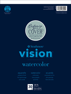 9"x12" Strathmore Vision #640-59 Watercolor Pad: 30 sheets