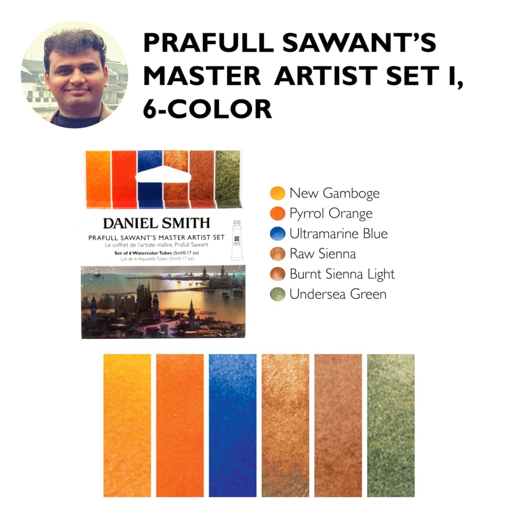 Praful Sawant Master Artist Set – Daniel Smith watercolors (6 tube)