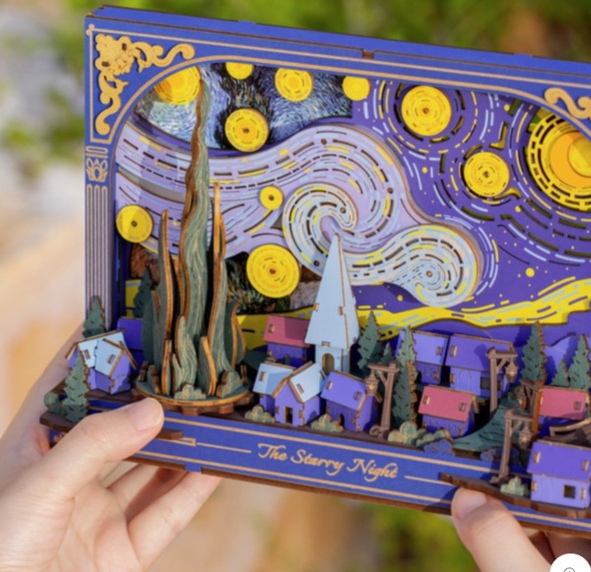 The Starry Night 3D Wood Puzzle from Hands Craft