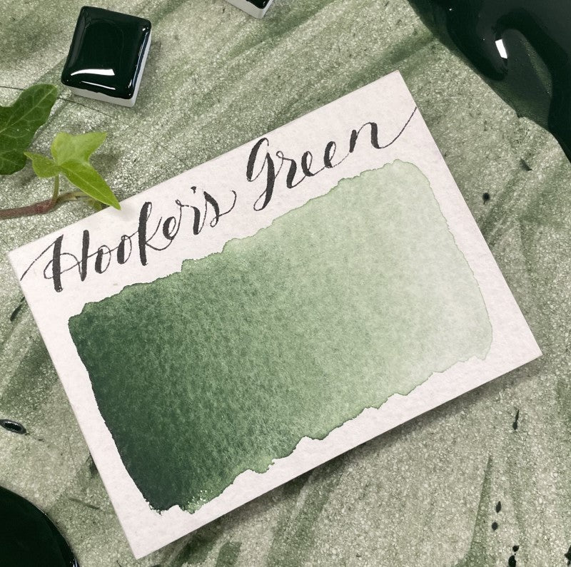 Hooker's Green Half Pan Watercolor: Stoneground Paint Co.