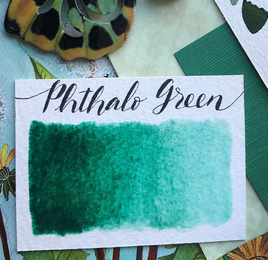 Phthalo Green Blue Shade Half Pan Watercolor: Stoneground Paint Co.