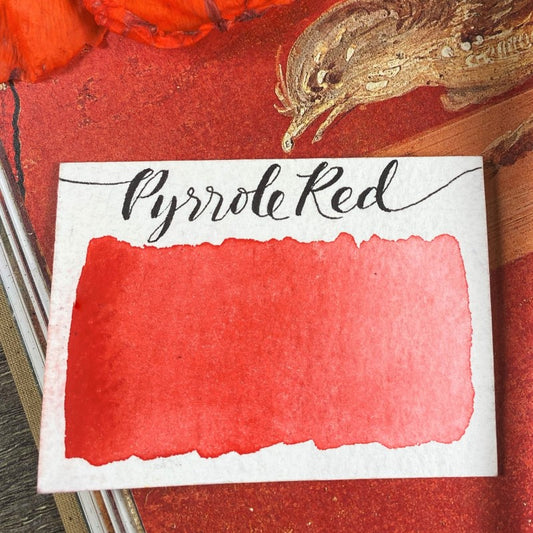 Pyrrole Red Half Pan Watercolor: Stoneground Paint Co.