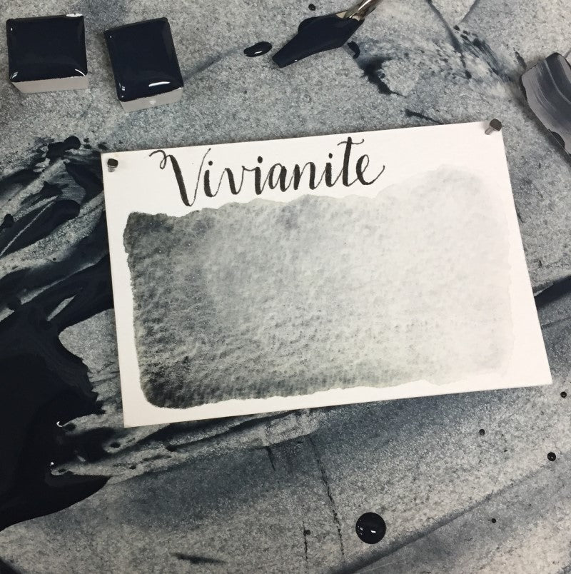Vivianite Half Pan Watercolor: Stoneground Paint Co.