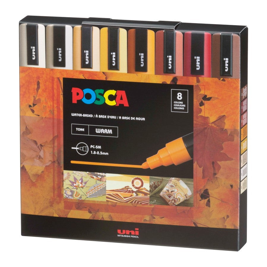 Uni-Ball 182558 - POSCA Marker Set, 8 acrylstiften PC-5M, permanente marker 1,8-2,5 mm ronde punt Uni-Ball 182558 - POSCA Marker Set, 8 acrylstiften PC-5M, permanente marker 1,8-2,5 mm ronde punt