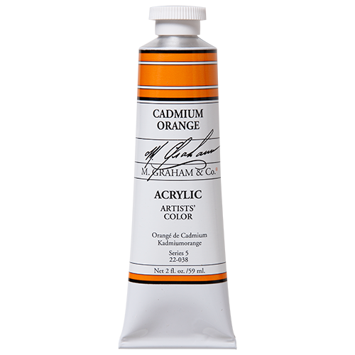 Cadmium Orange 2oz (59ml) Acrylic Paint Tube