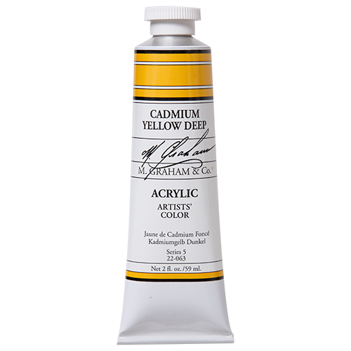 Cadmium Yellow Deep 2oz (59ml) Acrylic Paint Tube