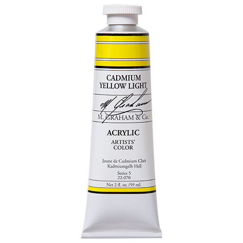 Cadmium Yellow Light 2oz (59ml) Acrylic Paint Tube