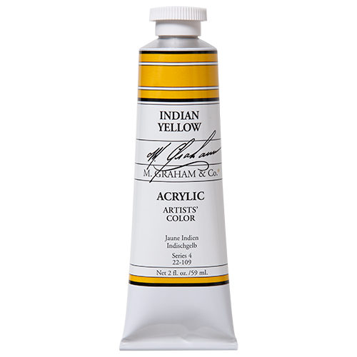 Indian Yellow 2oz (59ml) Acrylic Paint Tube