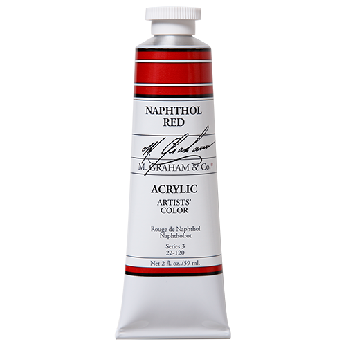Naphthol Red 2oz (59ml) Acrylic Paint Tube