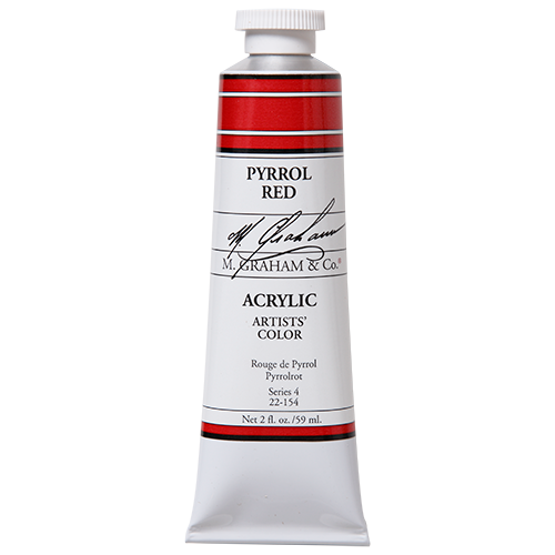 Pyrrol Red 2oz (59ml) Acrylic Paint Tube