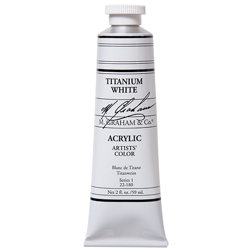 Titanium White 2oz (59ml) Acrylic Paint Tube