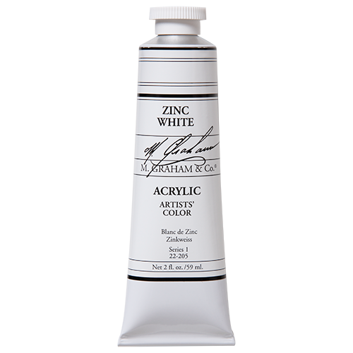 Zinc White 2oz (59ml) Acrylic Paint Tube - Main Image