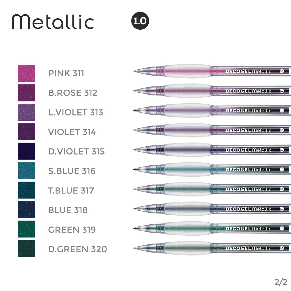 Deco Gel 1.0 Metallic Full 20pc Set