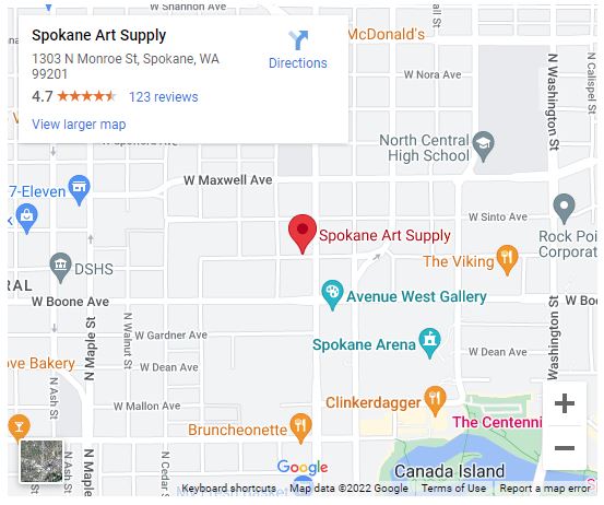 Spokane Art Supply location map